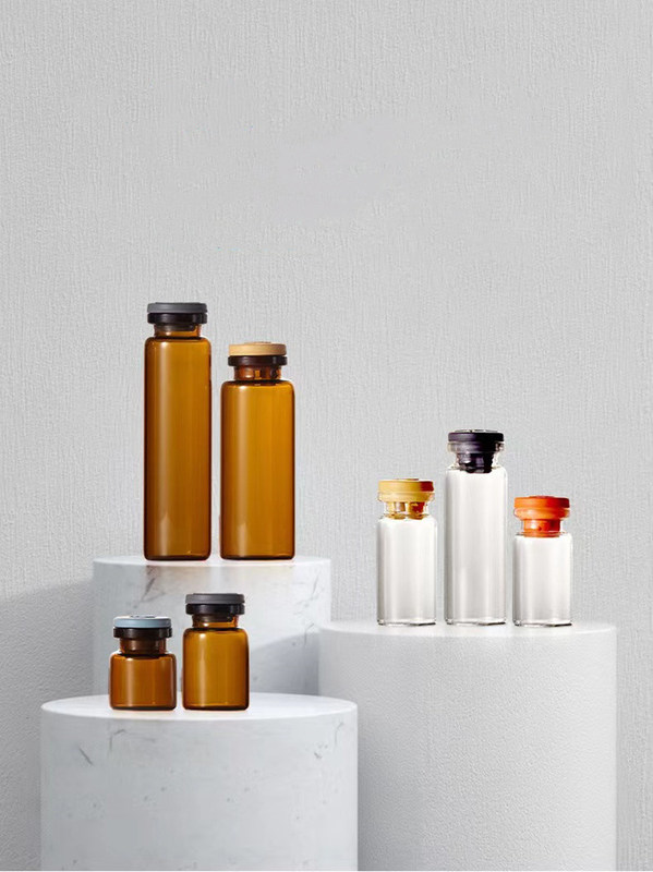 Botellas de vidrio estéril para inyecciones médicas farmacéuticas de 5 ml, 7 ml, 10 ml y 20 ml de vidrio tubular con tapón de goma