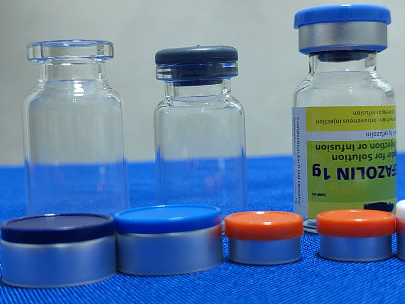 Vial de vidrio estéril de 5 ml 10 ml Cuello encorvado Tubular Ambar claro Farmacéutico Botella de inyección de antibióticos Vial de vidrio