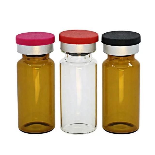 5 ml 10 ml 20 ml Vial de ámbar transparente Botella de vidrio de vaccacina Medicamento Soda Lime Botella de vidrio para inyecciones farmacéuticas