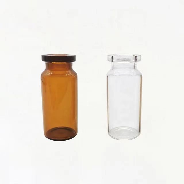5 ml 20 ml de vidrio de borosilicato farmacéutico ámbar claro vacío liofilización vidrio tubular vial de inyección