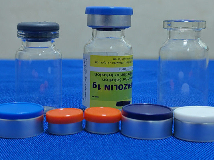 Vial de vidrio moldeado tipo I Vial de vidrio médico de 10 ml con tapón de goma