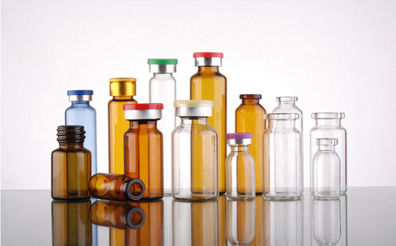 Vial de vidrio de borosilicato de tipo 1 con boca de 13 mm y 20 mm
