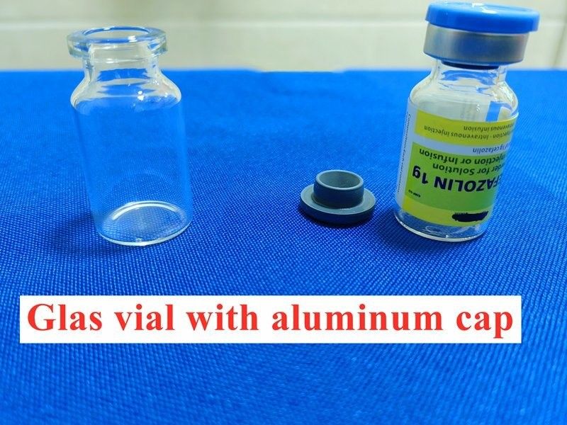 Vial de vidrio transparente de borosilicato de 18 mm con tapa USP Tipo Vial de vidrio vacío