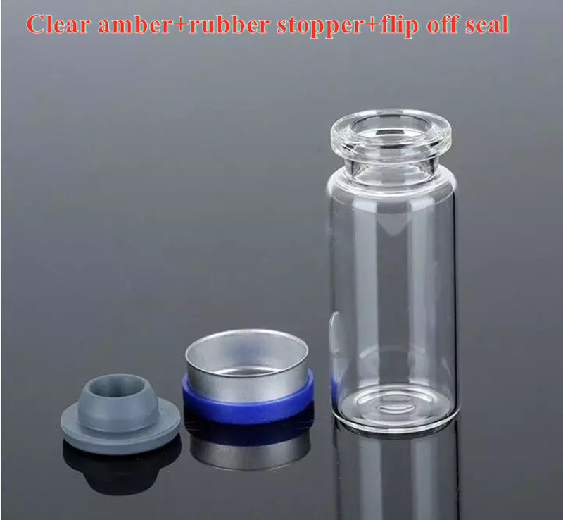 Vial de vidrio de borosilicato de 5 ml, 7 ml y 20 ml, estéril, transparente, de 10 ml, con tapa