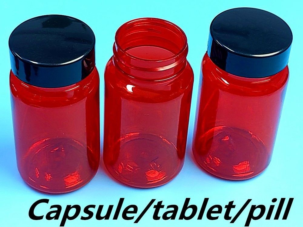 100cc 150cc PET cápsula de plástico botella de medicina píldora de vitamina botella contenedor de píldoras de plástico cápsulas botella