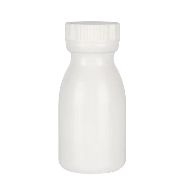 Boca ancha vacía 100 ml 150 ml plástico blanco PE píldora farmacéutica cápsula envase medicamento botella de medicamento vitamina