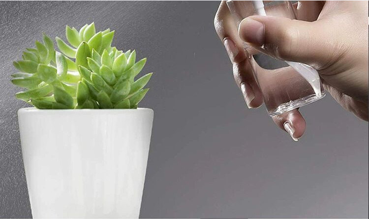 Botella de pulverización de plástico PET de forma redonda de 60 ml 100 ml botella de pulverización de plástico PET de 50 ml cosmética PET transparente para lavado de manos Desinfectante