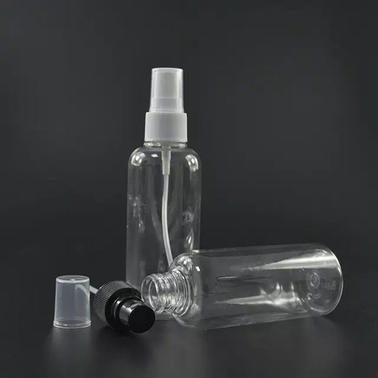 Tamaño de viaje portátil Botella de pulverización de plástico vacío con alcohol PET Desinfectante para manos bomba de pulverización blanca Botella de pulverización de plástico para cuerpo