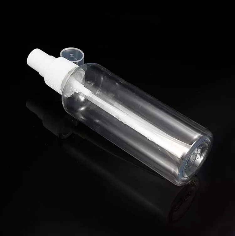 50 ml 60 ml 100 ml de PET transparente redondo personalizar desinfectante de manos recargable redondo recarga cosmética botella de aerosol de plástico PET