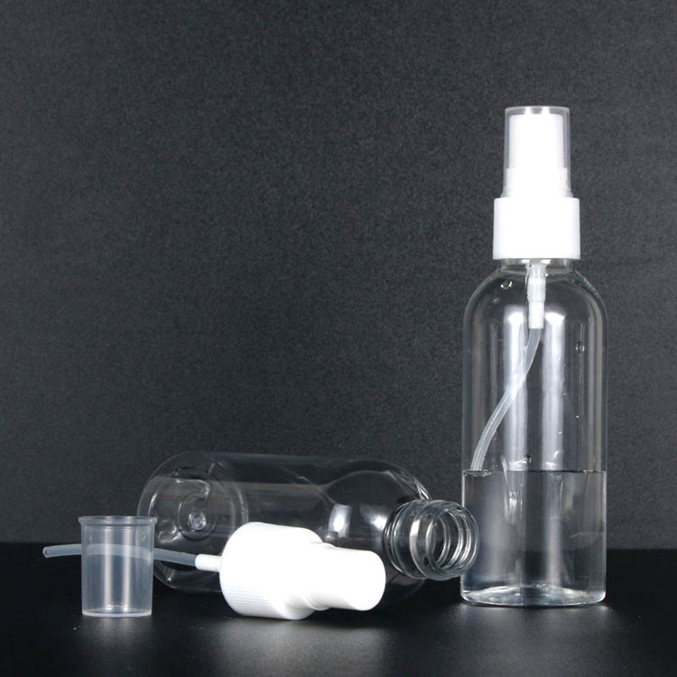 50 ml 60 ml 100 ml de PET plástico spray niebla fina desinfectante de perfume alcohol botellas plásticas portátiles cosméticas con rociador