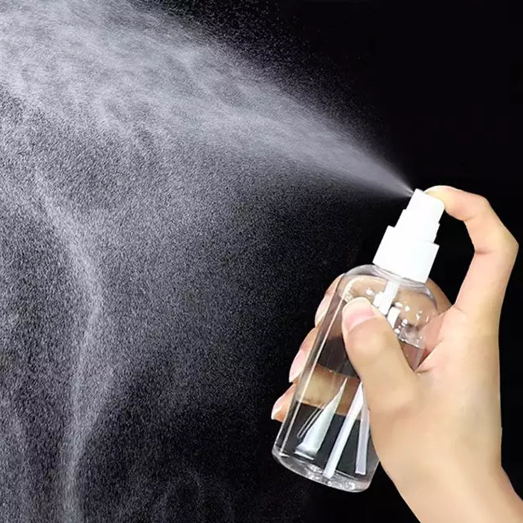 50 ml 60 ml 100 ml de PET plástico spray niebla fina desinfectante de perfume alcohol botellas plásticas portátiles cosméticas con rociador