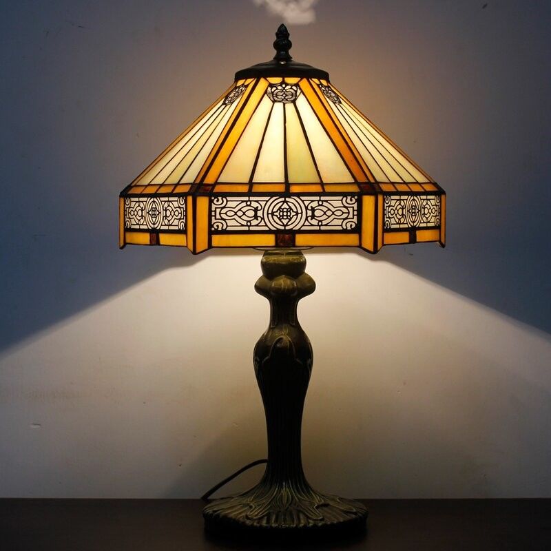 Lámpara de mesa europea de 30 cm Hotel Vintage Bar Dormitorio Dormitorio Dormitorio Hotel Lámpara de mesa de vidrio LED hecha a mano