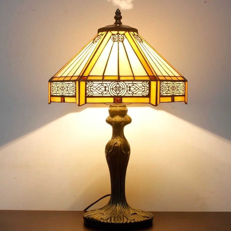 Lámpara de mesa europea de 30 cm Hotel Vintage Bar Dormitorio Dormitorio Dormitorio Hotel Lámpara de mesa de vidrio LED hecha a mano
