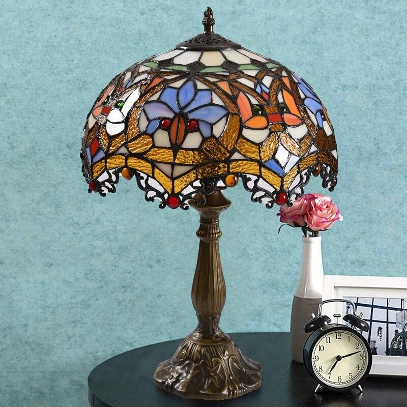 30cm 40cm Lámpara de mesa de vidrio en forma de luna hecha a mano Luz de lectura Lámpara de mesa de vidrio de lujo