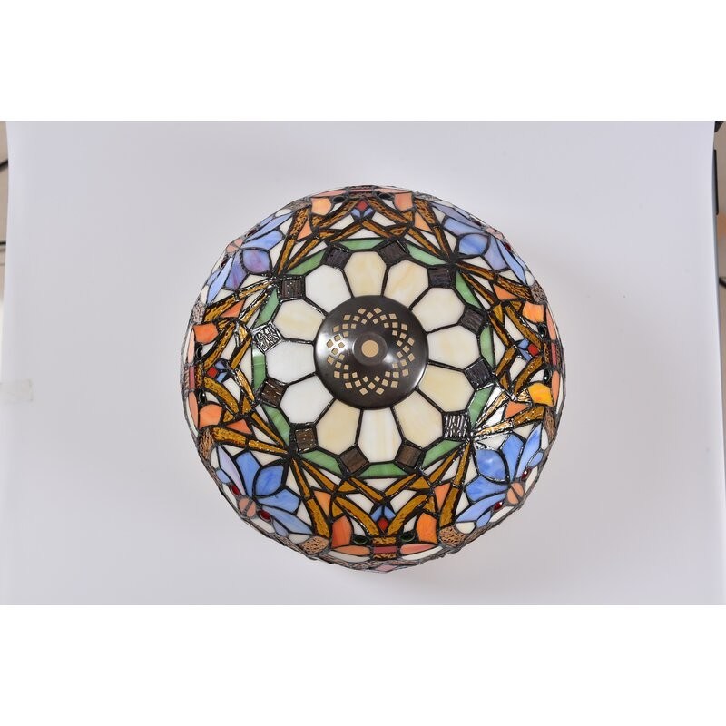 12 pulgadas europeo americano Pastoral Retro Elk lámpara de mesa de vidrio sala de estar dormitorio junto a la lámpara de escritorio de regalo de arte