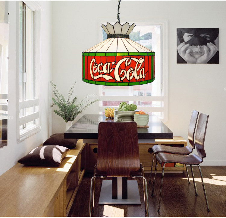 12' Bar Restaurante Cafetería Sala de comedor Luz colgante Luz de techo Luz de vidrio rojo LED lámpara colgante de candelabros