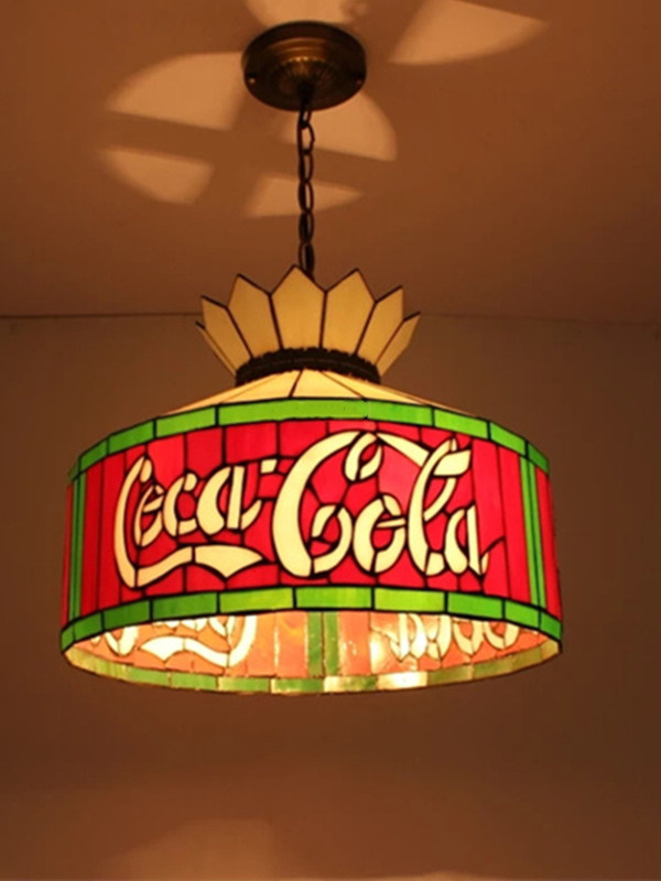 12' Bar Restaurante Cafetería Sala de comedor Luz colgante Luz de techo Luz de vidrio rojo LED lámpara colgante de candelabros