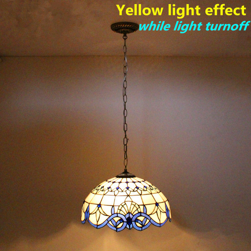 12' estilo europeo luz turca dormitorio comedor lámpara de cristal de cristal LED