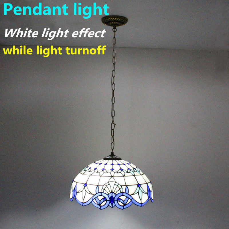 12' estilo europeo luz turca dormitorio comedor lámpara de cristal de cristal LED