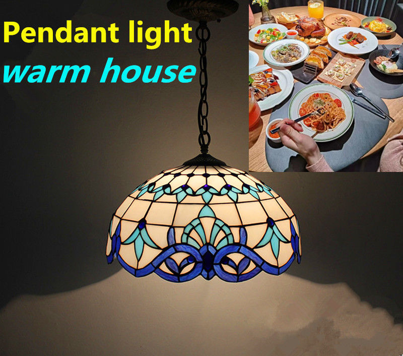 12 pulgadas de vidrio decorativo LED lámpara colgante con 2 luces Cuidado de los ojos para el bar Sala de estudio Cafetería Sala de estar Sala de comedor Luz