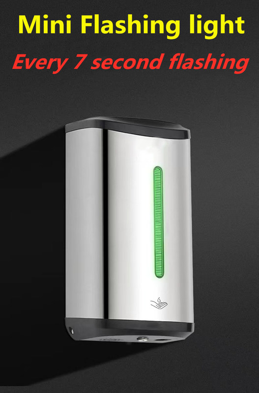 Acero inoxidable de gran capacidad montado en la pared Dispensador de jabón sin contacto Sensor automático de infrarrojos Esterilizador de manos líquido