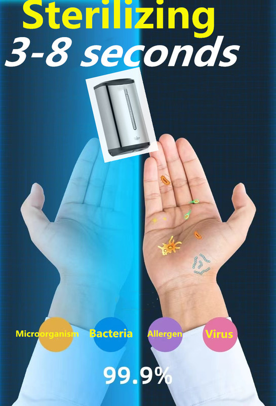 Acero inoxidable de gran capacidad montado en la pared Dispensador de jabón sin contacto Sensor automático de infrarrojos Esterilizador de manos líquido