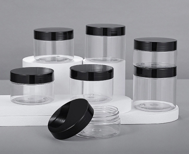 Empty Clear Candy Cookies Food Storage Sealed Pots 150ml 250ml 500ml 600ml PET Plastic Food Storage Jar